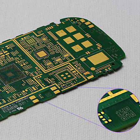 engraving QR code on PCB board