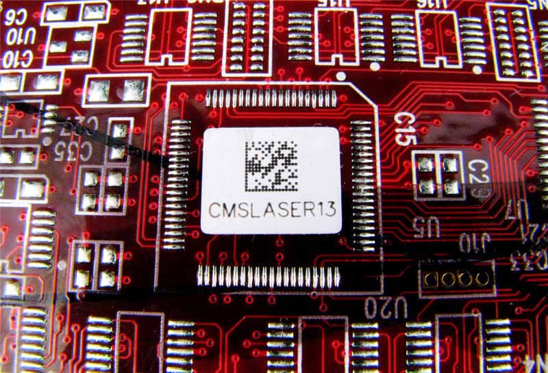 355 nm Ultraviolet Laser marking 2d code on semiconductor