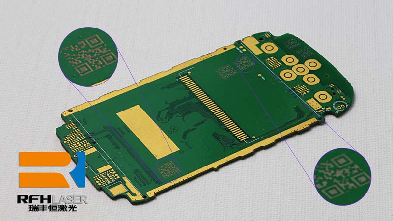 Barcodes and serial numbers laser engraving on Printed Circuit Board