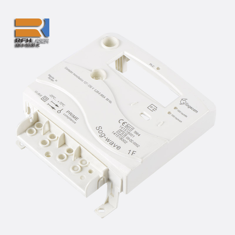 nanosecond Q-switched UV lasers marking plastic with no material scorch problem