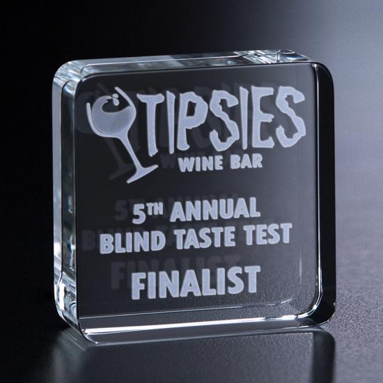 UV lasers marking 3D crystal glass