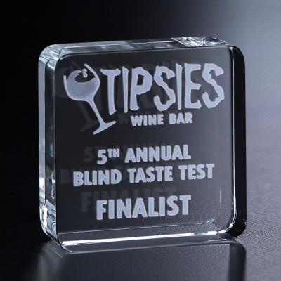 UV lasers marking 3D crystal glass