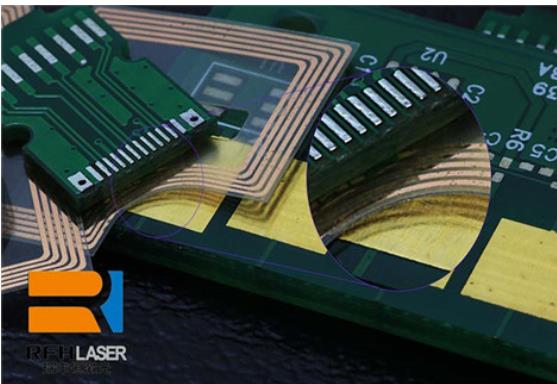 RFH green laser is used in PCB circuit board laser cutting, depaneling