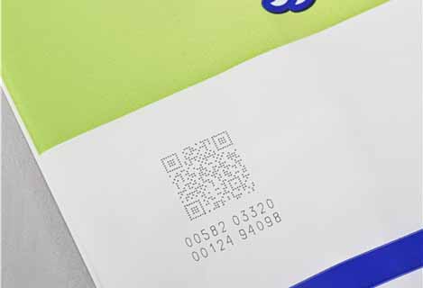 UV DPSS laser  marking two-dimensional code and production serial number, anti-piracy