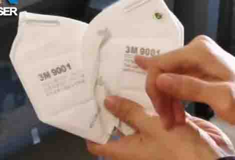 355nm Nanosecond Lasers cooling marking N95 KN95 Mask with high efficiency