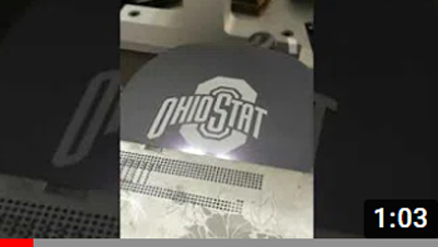 3W 5W UV laser 355 nm engraving on black plastic