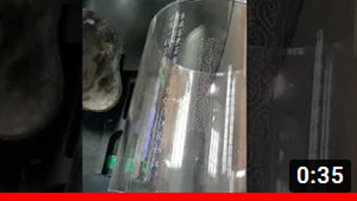 15W UV Laser engraving on glass