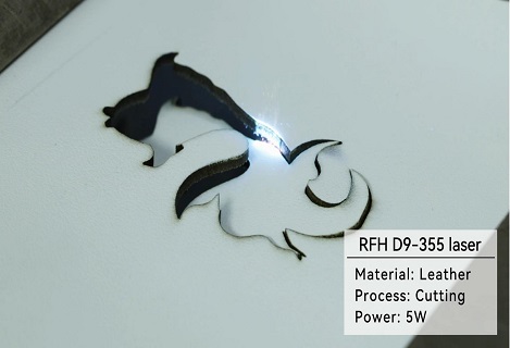 RFH D9 UV laser leather cutting is neat and burr-free.