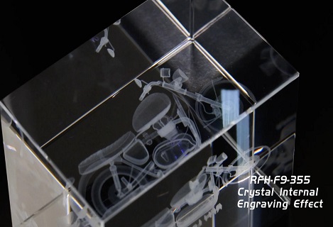 RFH F9 UV Laser Engraving for Crystal Interior, Revitalize Every Crystal with Precision and Cold Processing.