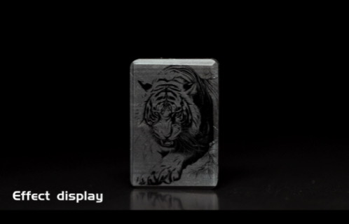 RFH-F9-355-5w UV Laser Brings This Obsidian Tiger to Life.