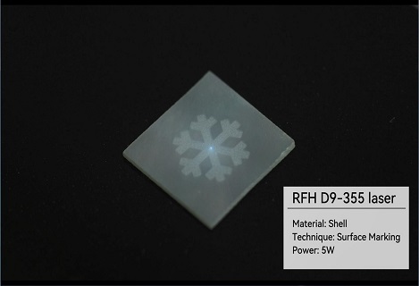 RFH D9 UV laser shell carving high precision, smooth edges, and improved added value of shell products.