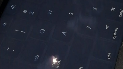 RFH low power 3w 5w UV DPSS Laser Source paint removal on black keyboard