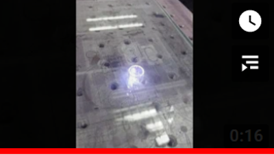 RFH UV laser punching on glass