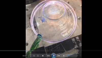 uv laser drilling hole on tempered glass film