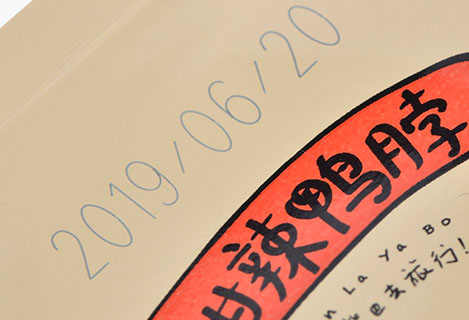 diode pumped solid state uv  laser marking date on food package