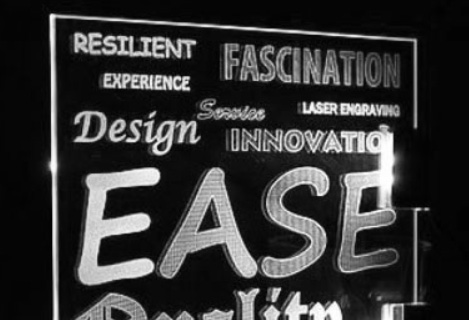 Ultraviolet Laser frosted glass with edge illumination