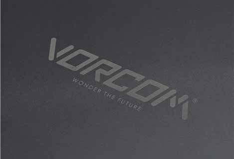 green laser beam engraves logo on black plastic panel, the logo will never fall off