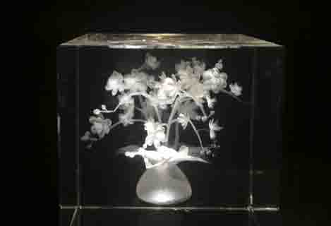 3d glass etching with UV laser cold source