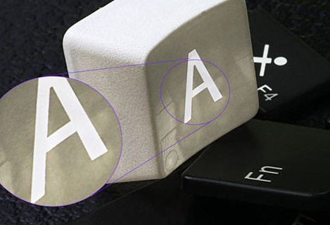 UV DPSS laser marking keyboard with short pulse width