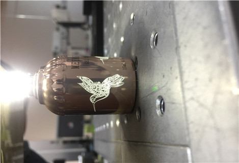 UV DPSS laser 355nm used for peeling paint on plastic bottle